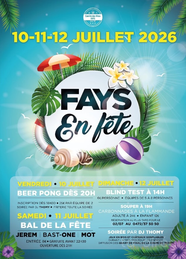 Affiche de la soirée Fays en fête à Fays (Manhay)