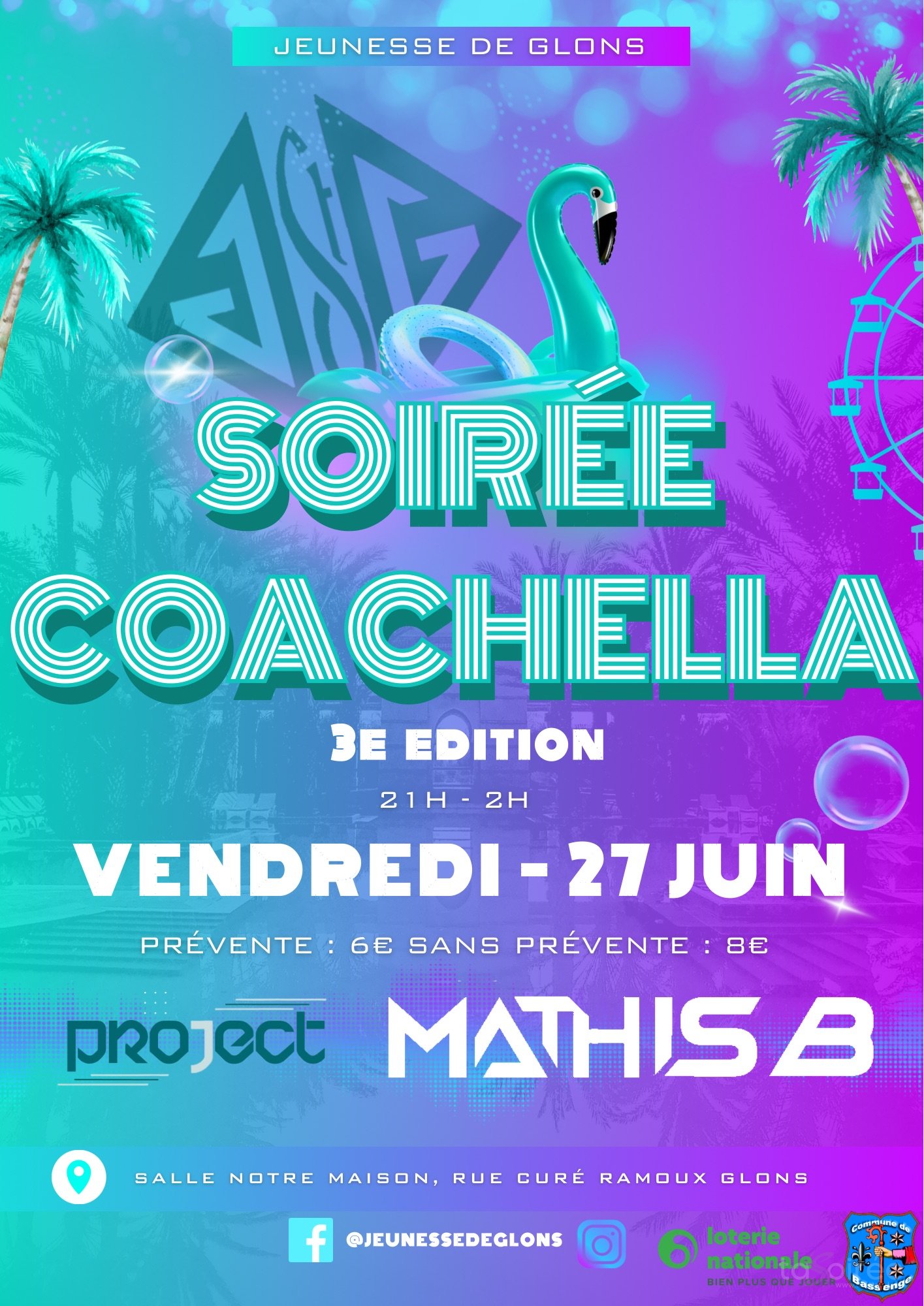 Affiche de l'événement Soirée Coachella