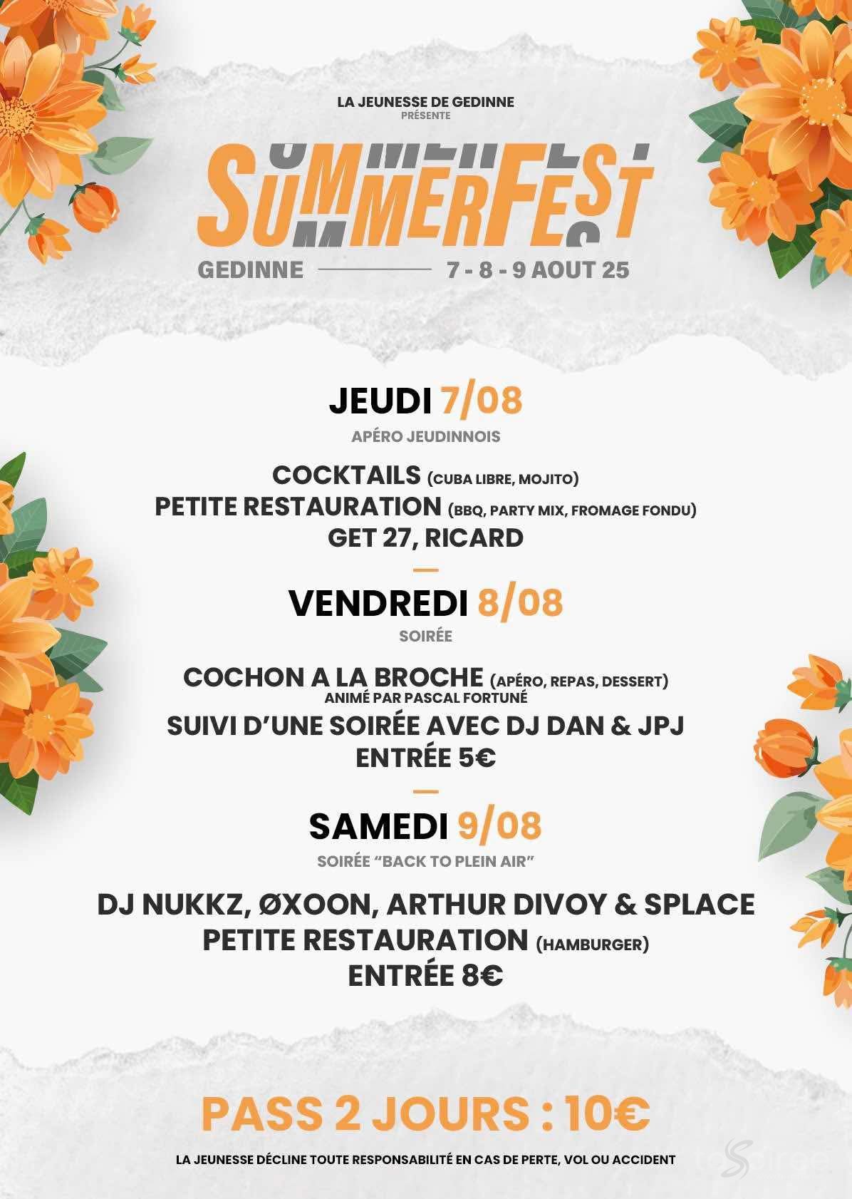 Affiche de l'événement Gedinne SummerFest 2025
