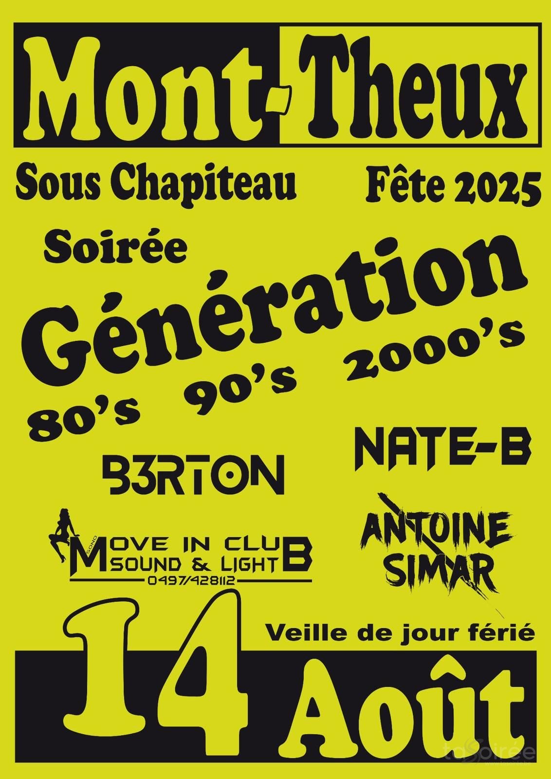 Affiche de l'événement Fête à Mont (Theux)