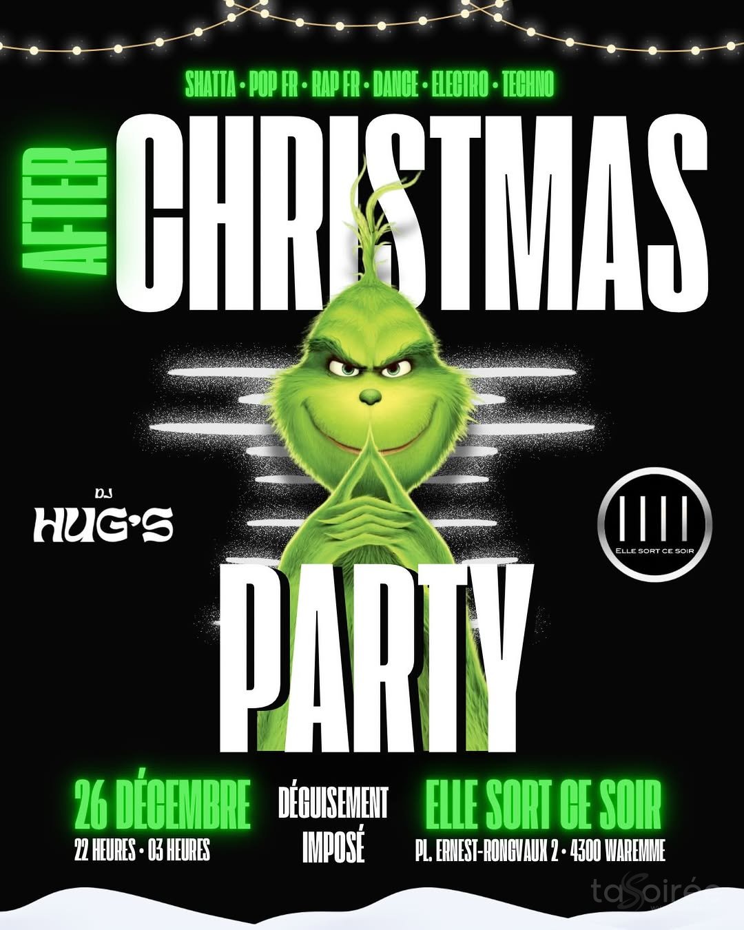 Affiche de la soirée After Christmas Party à Waremme