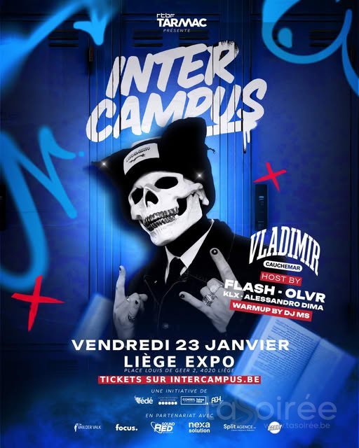 Affiche de la soirée Intercampus 2026 à Liège