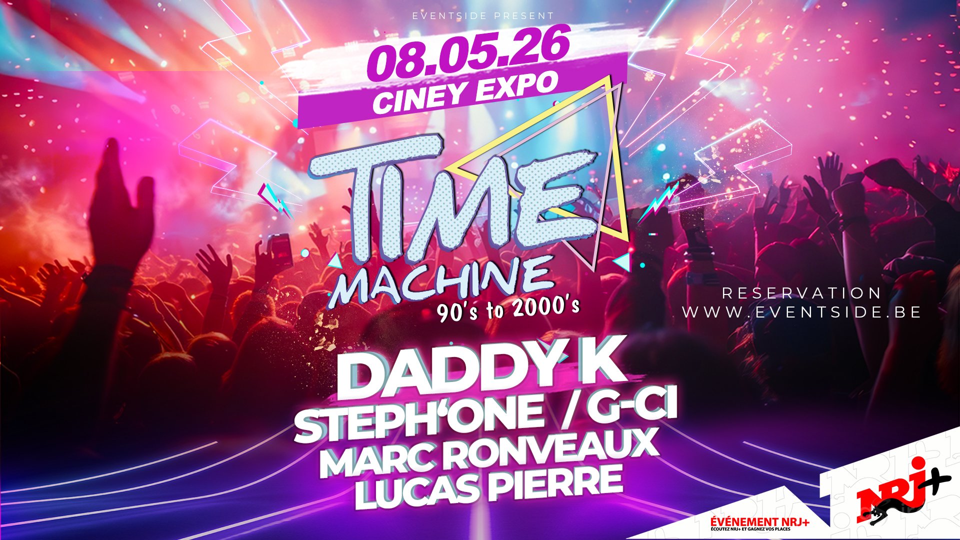 Affiche de la soirée Time Machine à Ciney