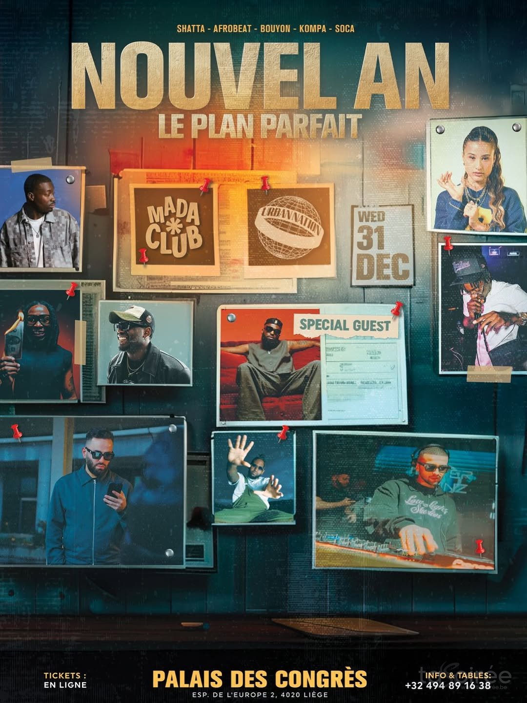 Affiche de la soirée NEW YEAR’S EVE w/ URBAN NATION x MADA CLUB à Liège
