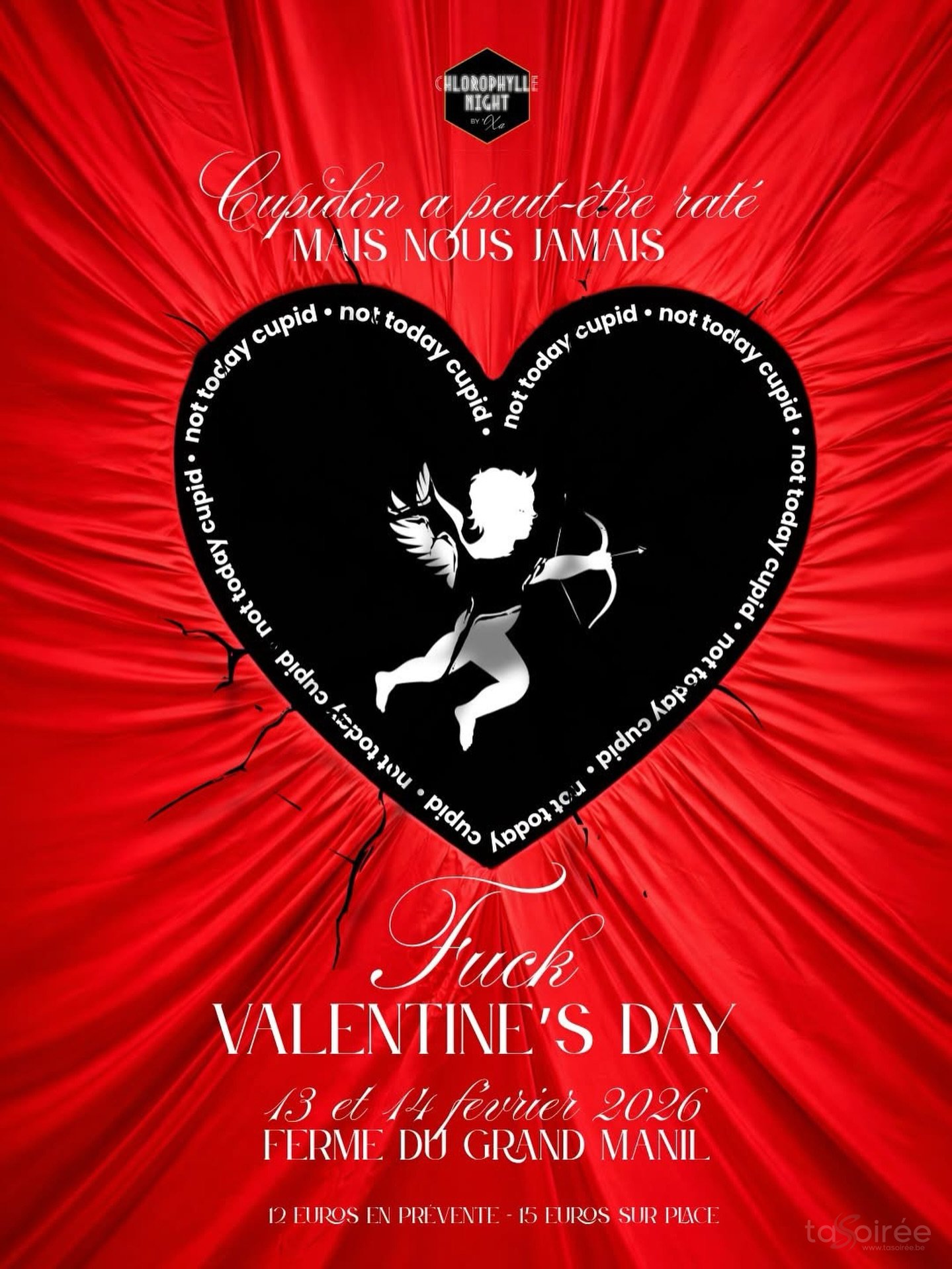 Affiche de la soirée Chlorophylle Night – Fuck Valentine’s Day à Saint-Germain