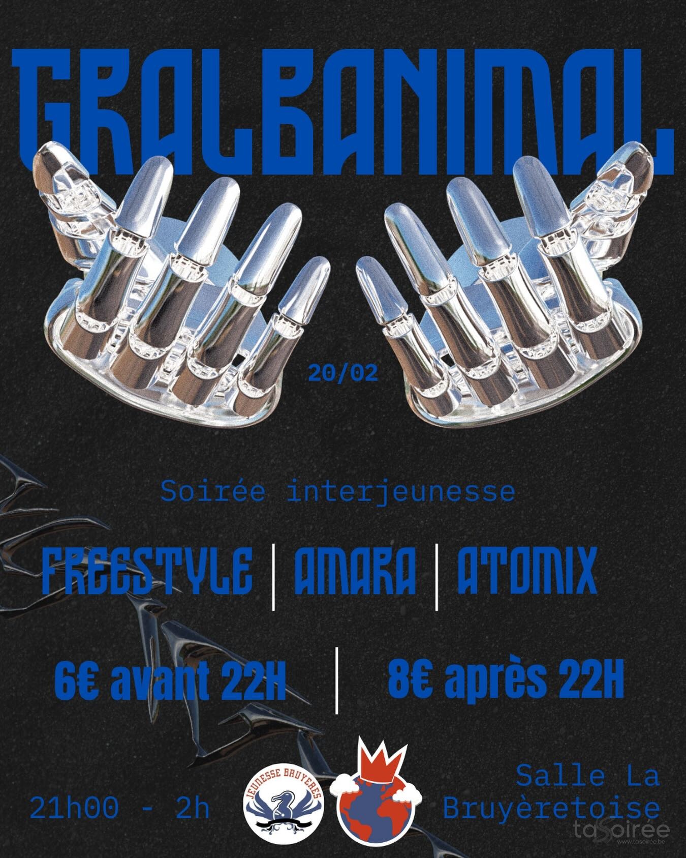 Affiche de la soirée Gralbanimal à Bruyères