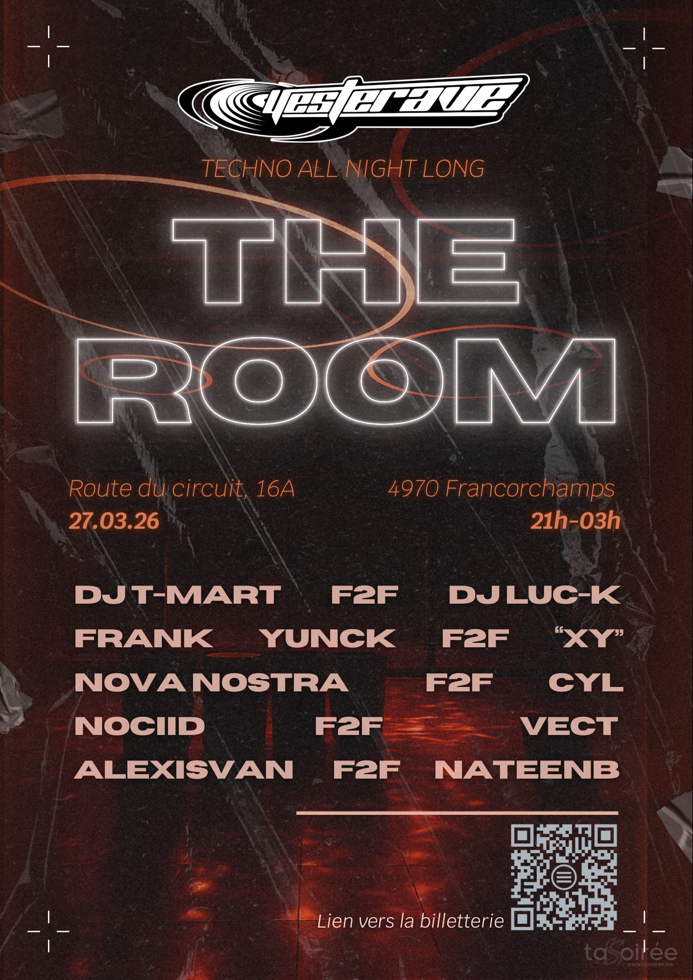 Affiche de la soirée The Room #4 à Francorchamps