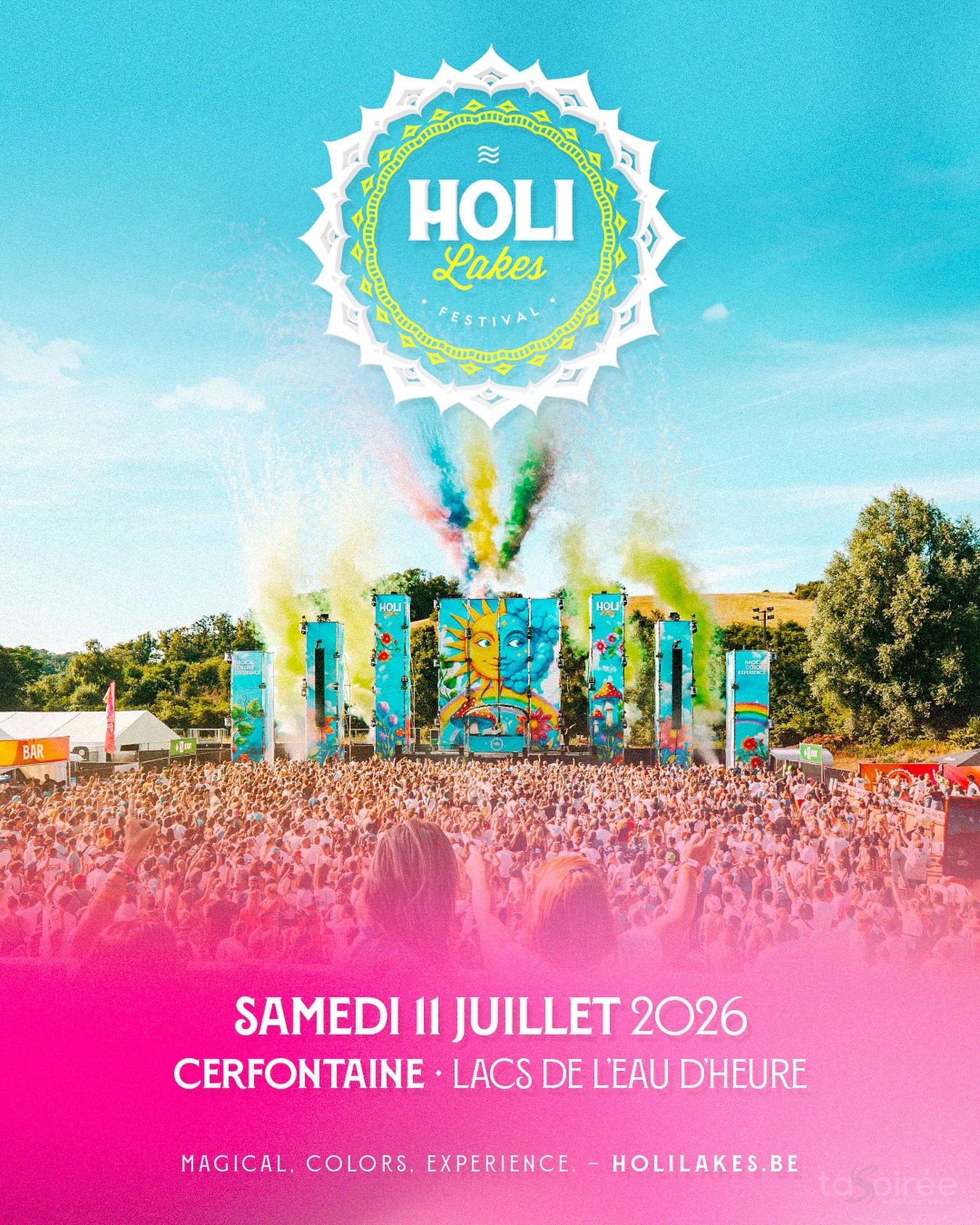 Affiche de la soirée Holi Lakes Festival 2026 à Cerfontaine