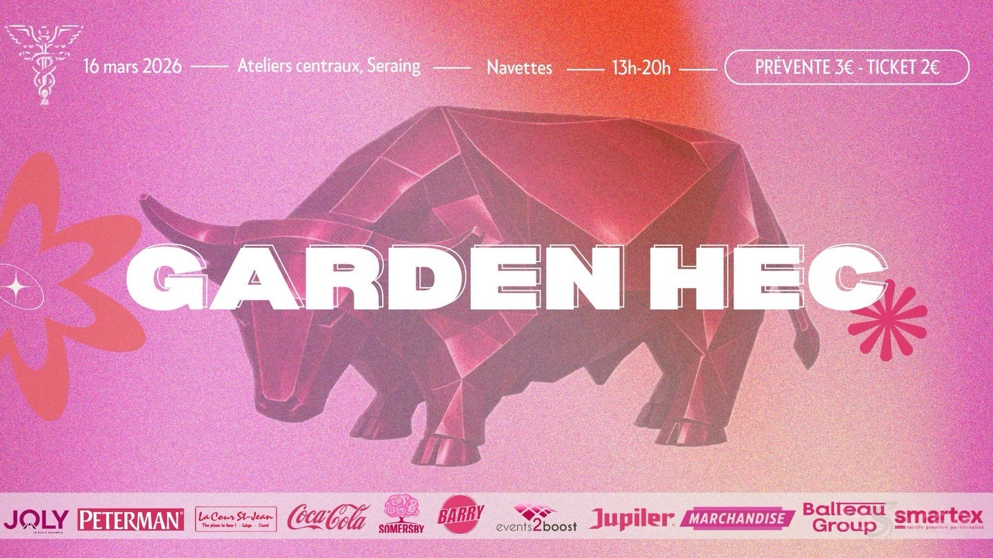Affiche de la soirée Garden HEC - Saint Toré 2026 à Seraing