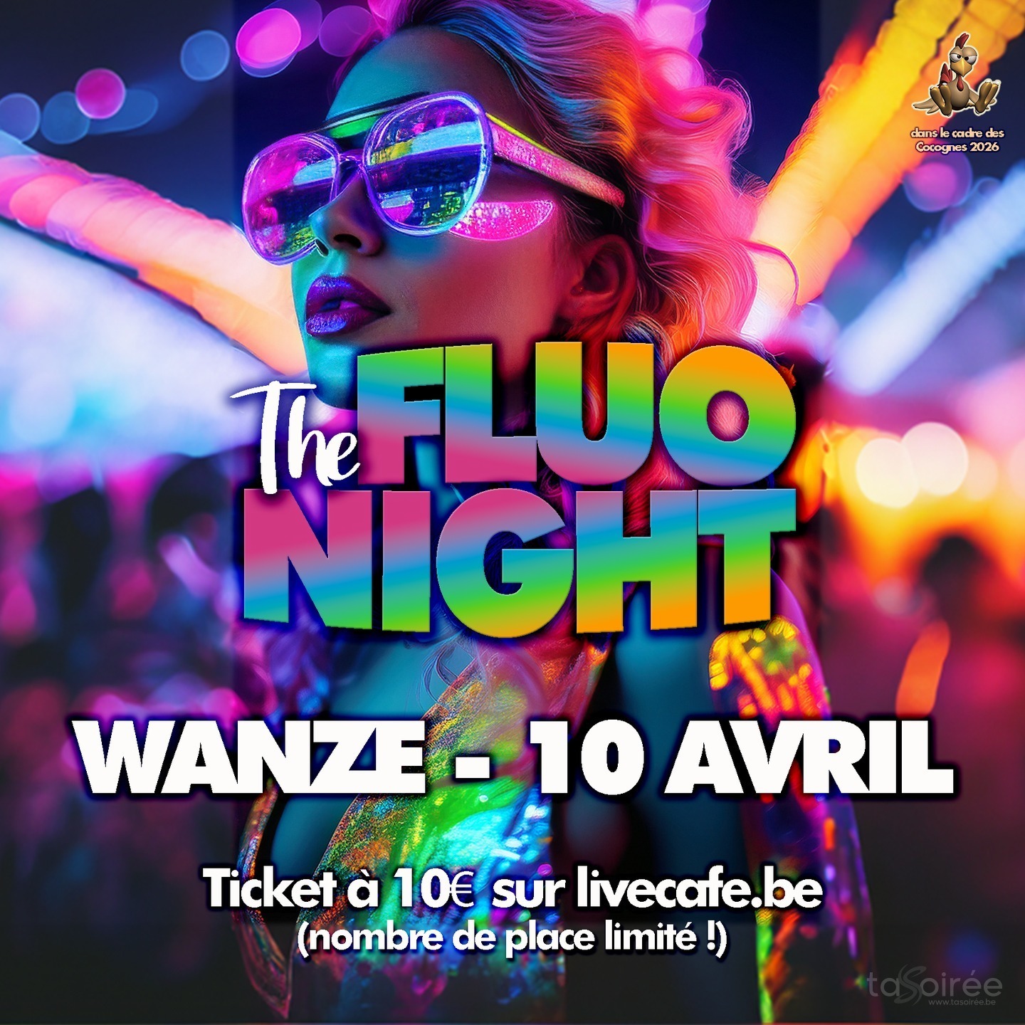 Affiche de la soirée The fluo night à Wanze