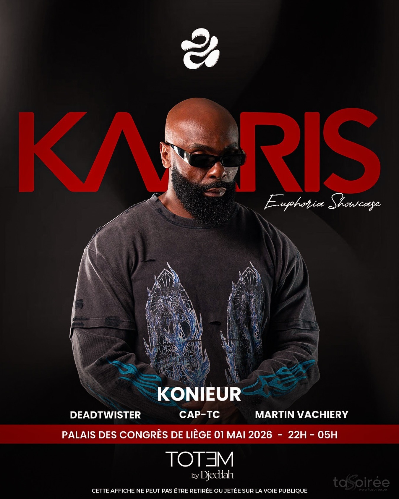 Affiche de la soirée Euphoria Show à Liège