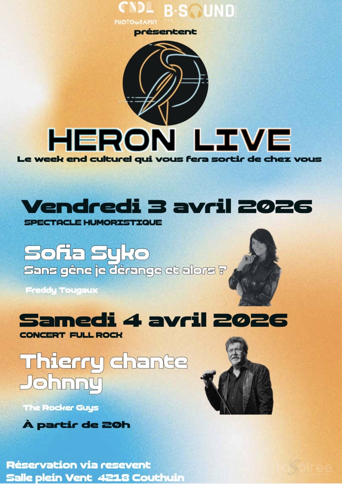 Affiche de la soirée Héron Live à Héron