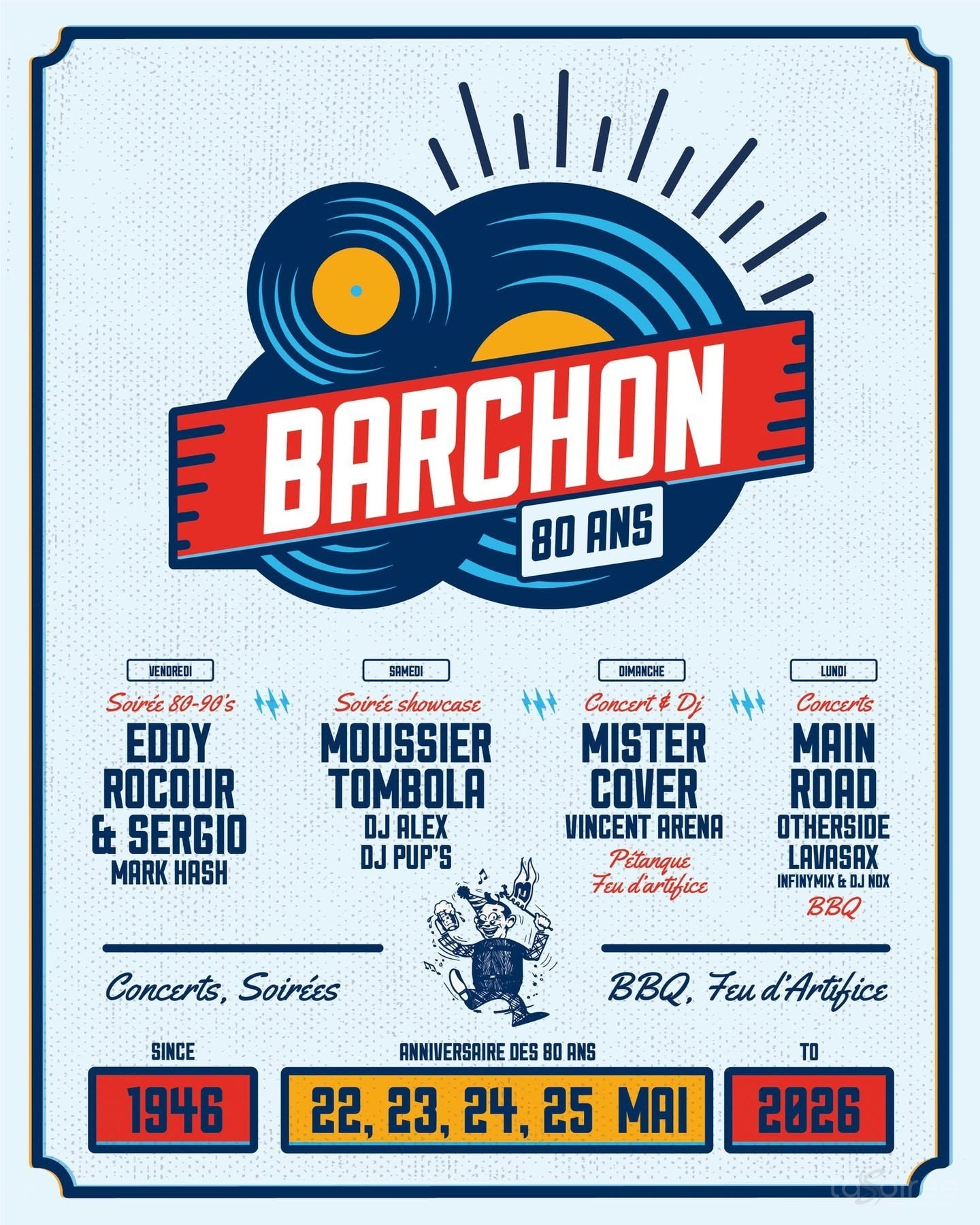 Affiche de la soirée Fête à Barchon à Barchon