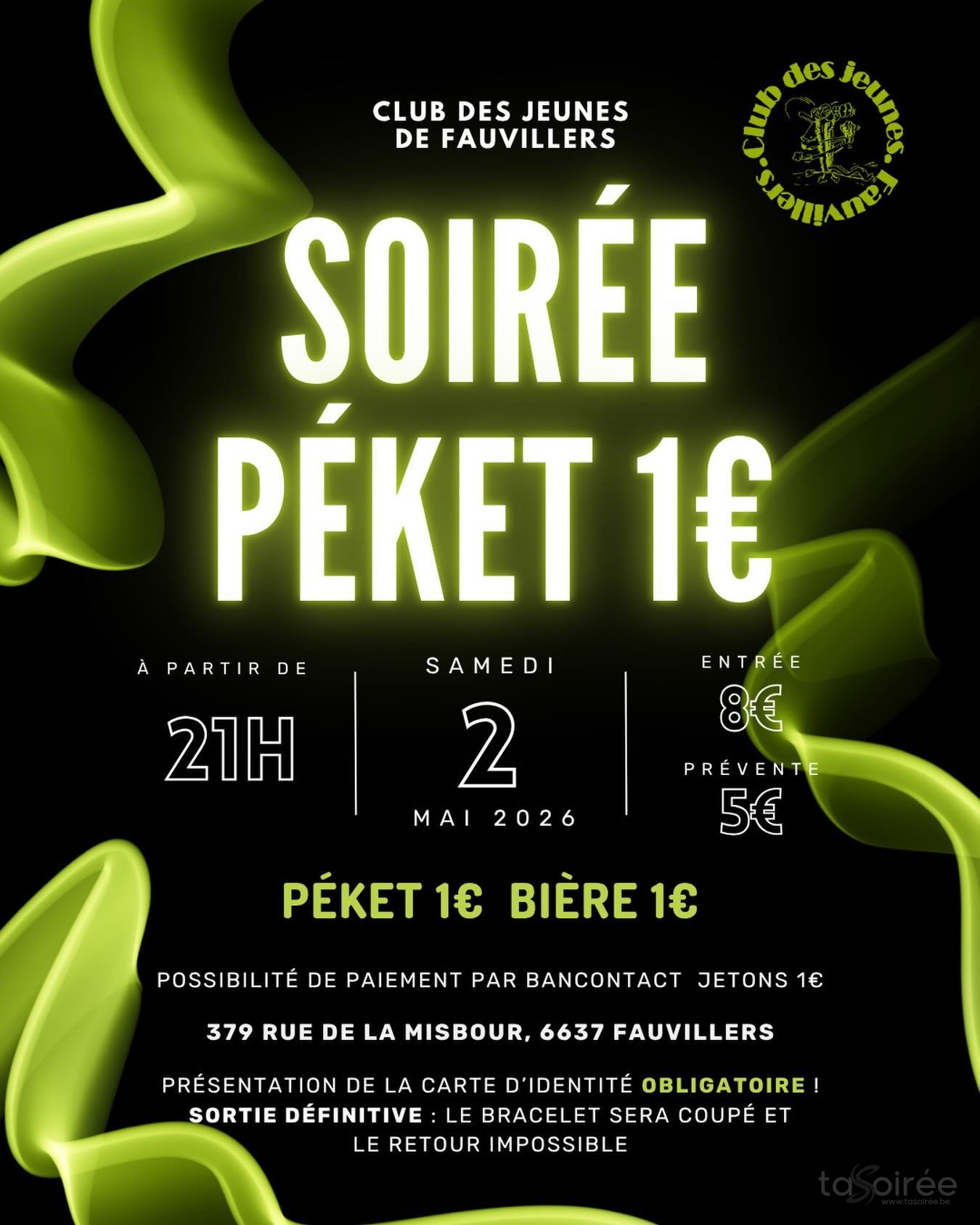 Affiche de la soirée Soirée Péket à Fauvillers