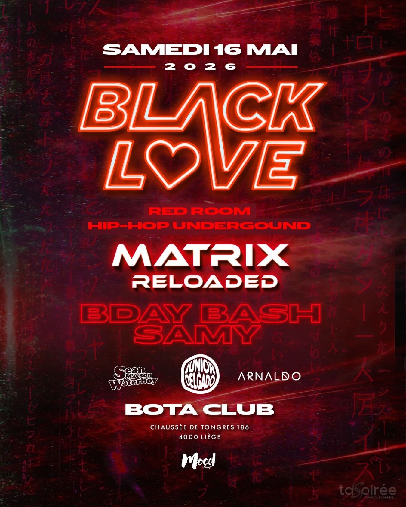 Affiche de la soirée Black Love - Reloaded à Liège