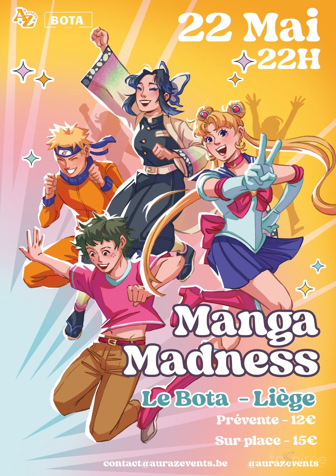 Affiche de la soirée Manga Madness à Liège