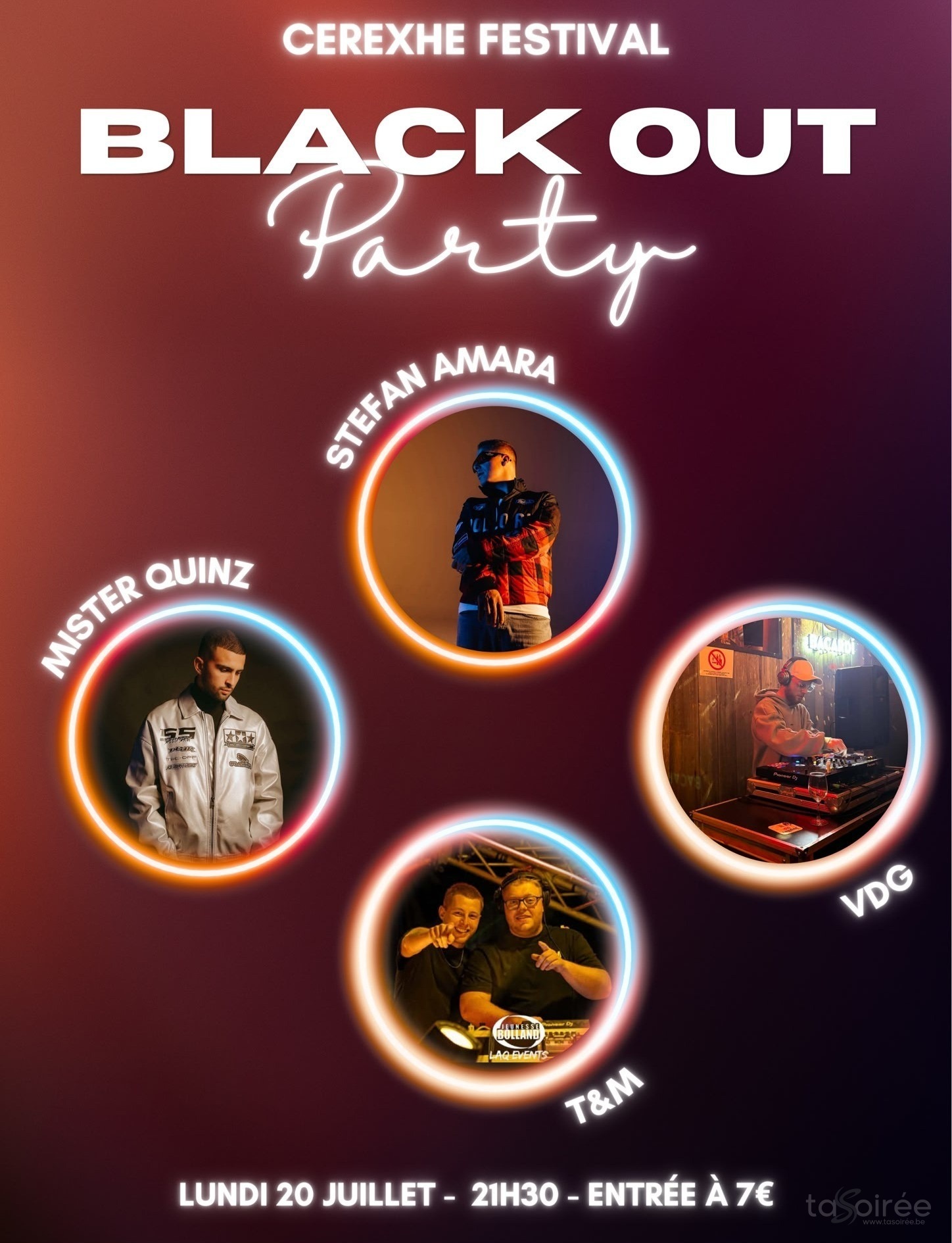 Affiche de la soirée Soirée Black Out à Cerexhe-Heuseux