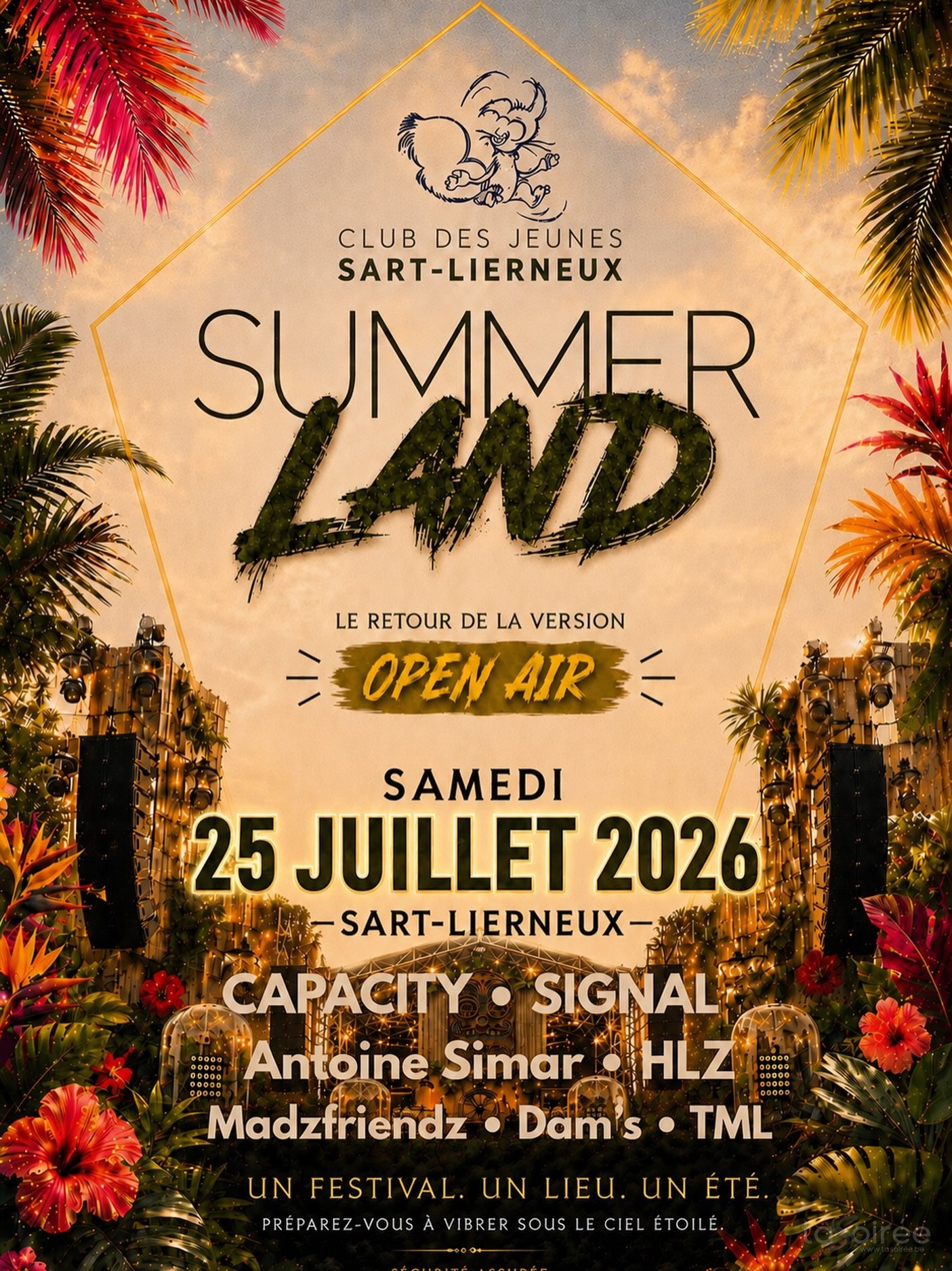 Affiche de la soirée
