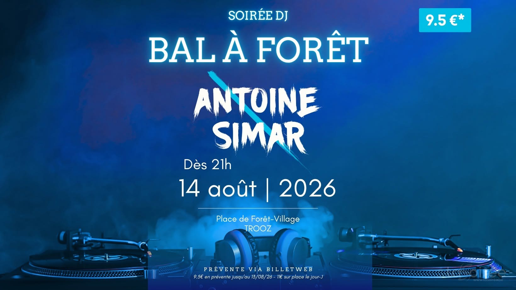 Affiche de la soirée