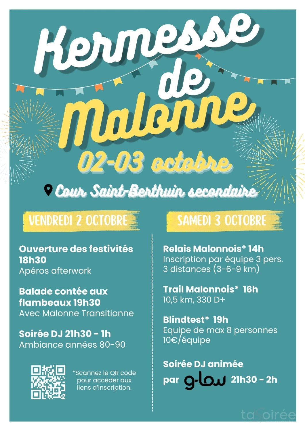 Affiche de la soirée