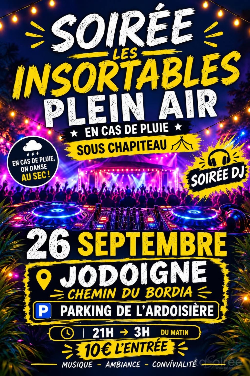 Affiche de la soirée