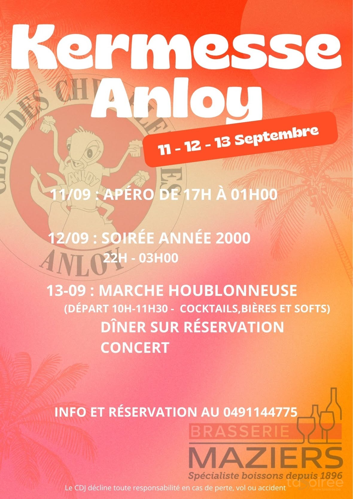 Affiche de la soirée