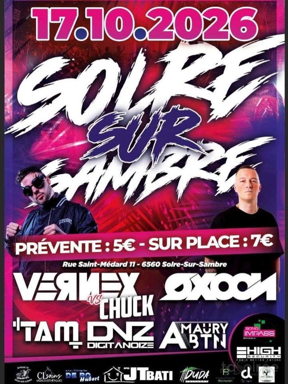 Affiche de la soirée