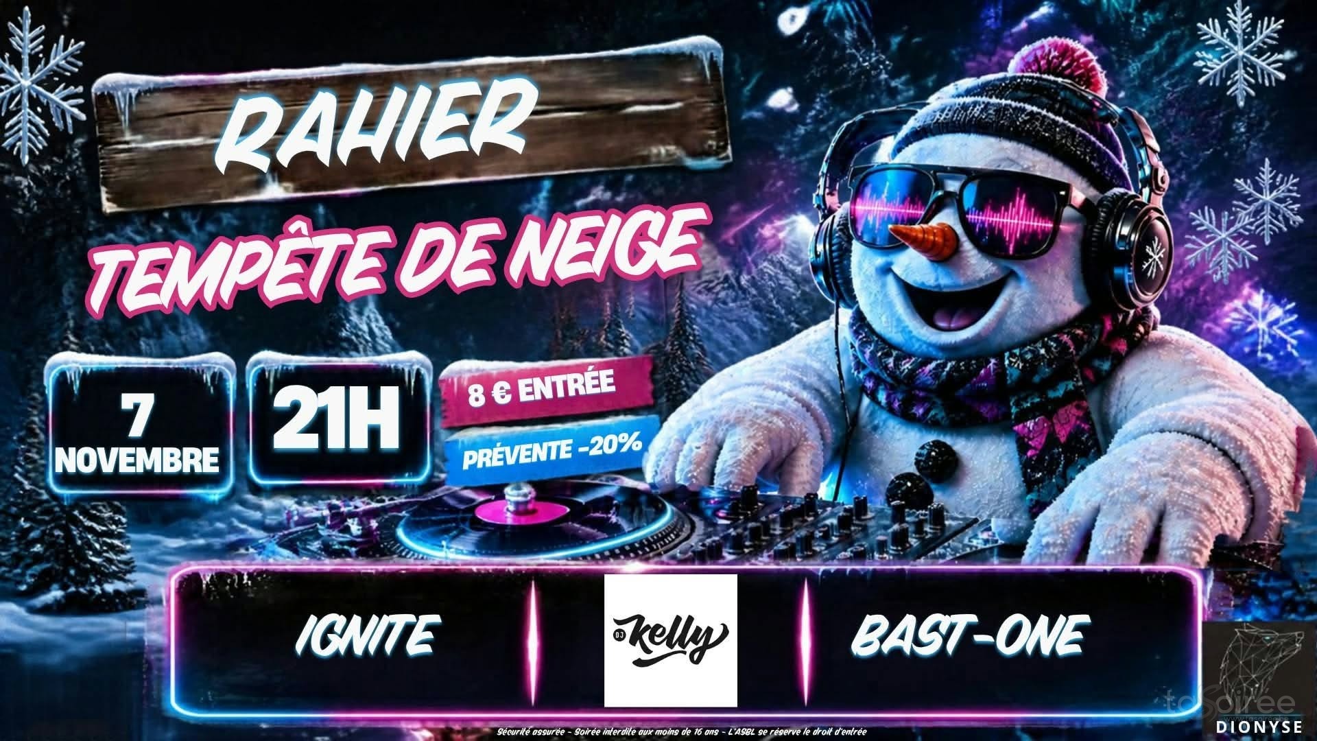 Affiche de la soirée