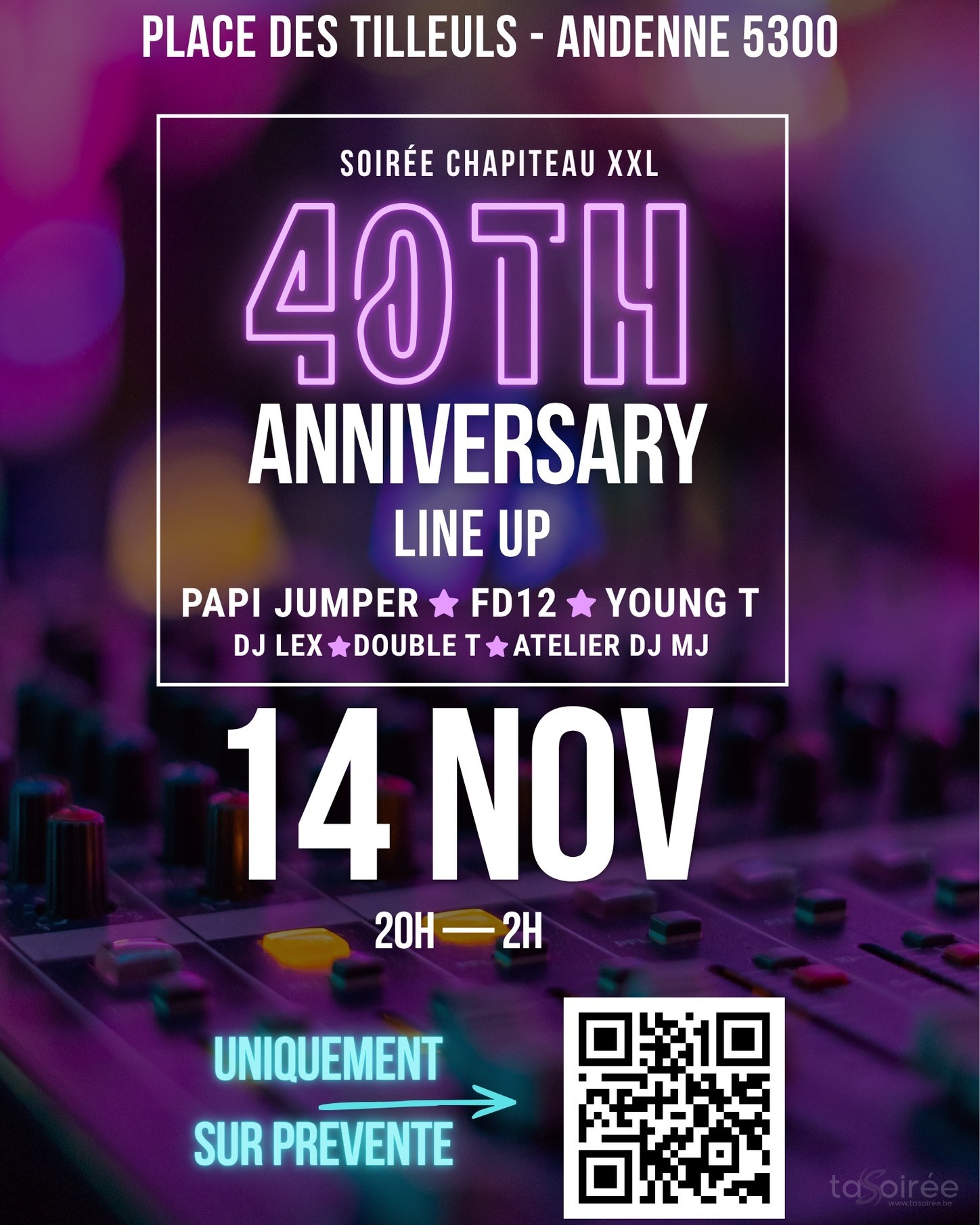 Affiche de la soirée