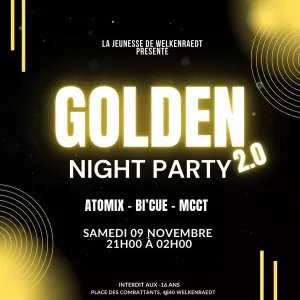 Affiche recto de l'événement : Golden Night Party 2.0