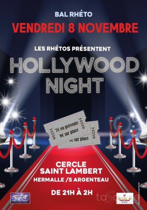 Affiche recto de l'événement : Hollywood Night