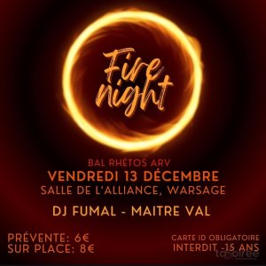 Affiche recto de l'événement : Fire Night