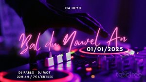 Affiche recto de l'événement : Bal du nouvel an 2025