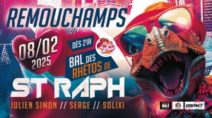Affiche recto de l'événement : Bal des rhétos de Saint-Raph