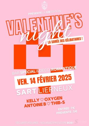 Affiche recto de l'événement : Valentine's Night 2025