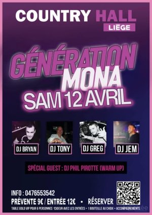 Affiche recto de l'événement : Génération Mona