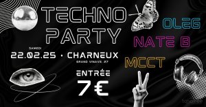 Affiche recto de l'événement : Soirée Techno