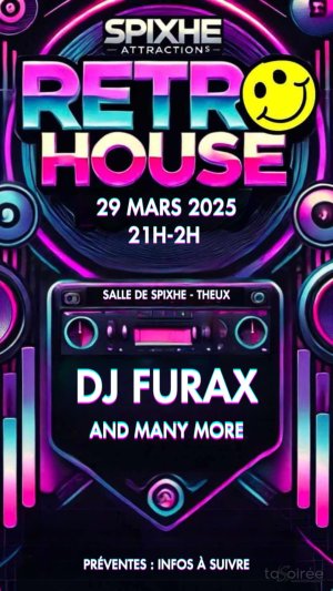 Affiche recto de l'événement : Retro House Edition