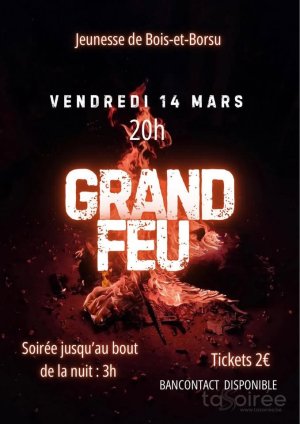 Affiche recto de l'événement : Grand feu