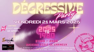 Affiche recto de l'événement : Soirée dégressive - 5ème édition