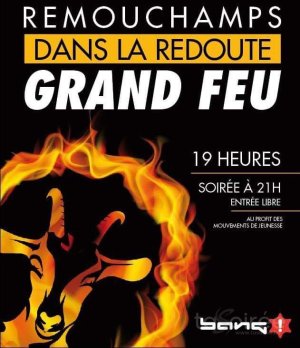 Affiche recto de l'événement : Grand feu de Remouchamps