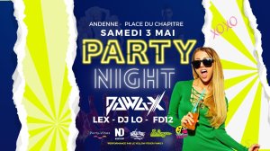 Affiche recto de l'événement : Party Night