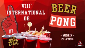 Affiche recto de l'événement : VIIIe International de Beer Pong