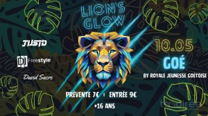 Affiche recto de l'événement : La Lion's Glow