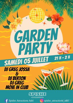Affiche recto de l'événement : Garden Party