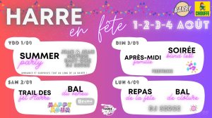 Affiche recto de l'événement : Harre en fête