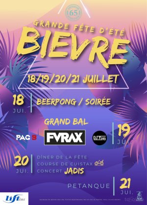 Affiche recto de l'événement : Grande fête d'été