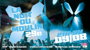 Affiche recto de l'événement : Nuit du moulin