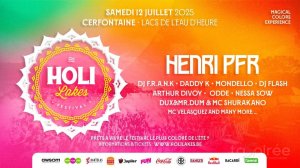 Affiche recto de l'événement : Holi Lakes Festival 2025
