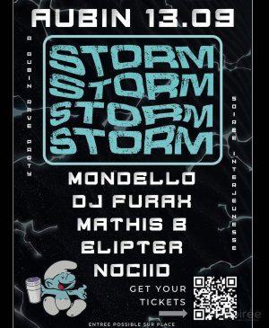 Affiche recto de l'événement : Storm - Rave party